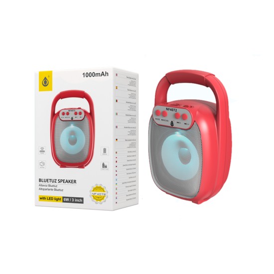 COLUNA DE SOM PORTÁTIL BLUETOOTH ONEPLUS NF4072 FM/TWS/USB VERMELHO COLUNA DE SOM PORTÁTIL BLUETOOTH ONEPLUS NF4072 FM/TWS/USB VERMELHO